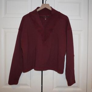 Free-people Women's Burgundy and Red Sweatshirt